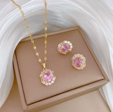 ✨ Sets Exclusivos – Conjunto de Collar y Pendientes en Oro Elegante ✨