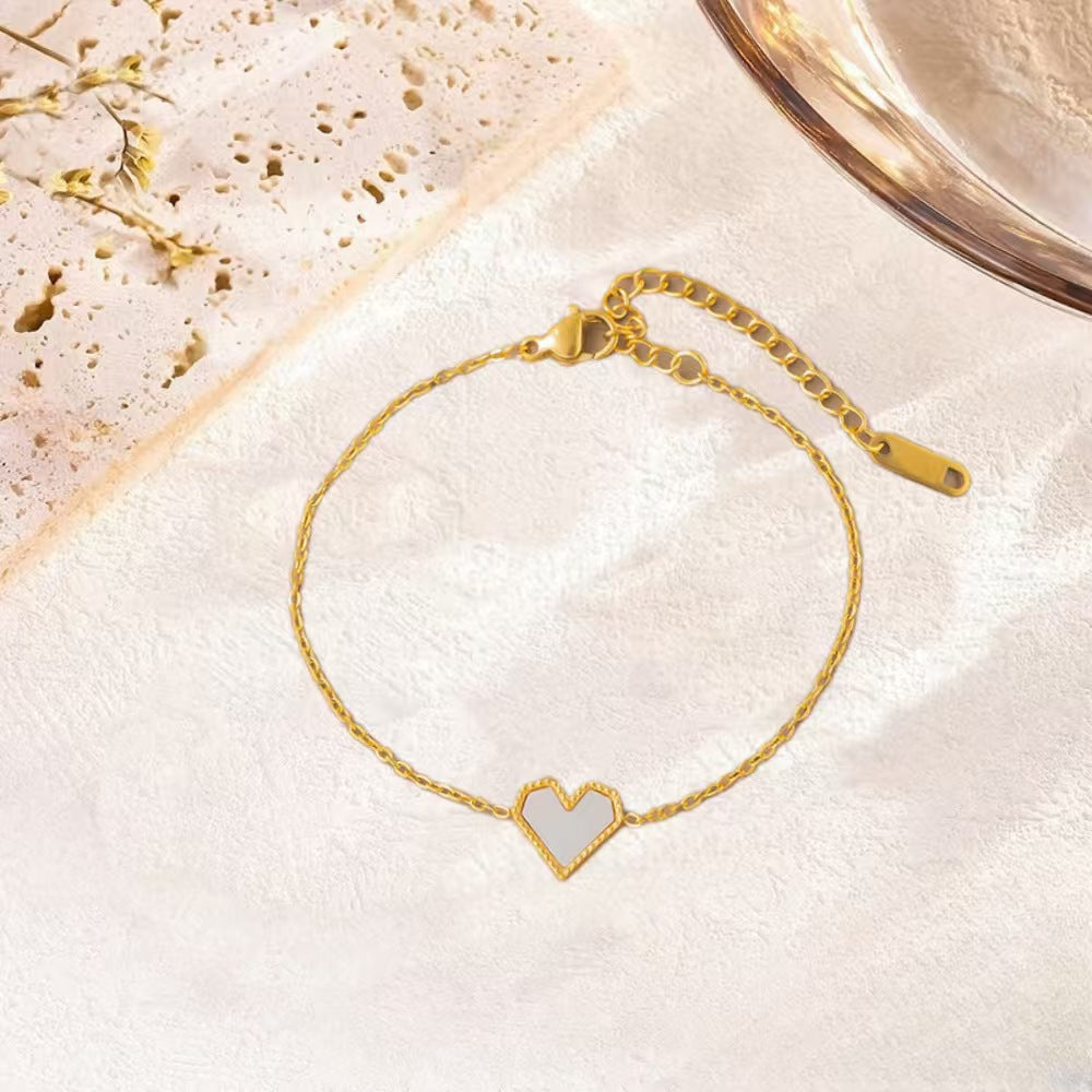Set de Joyas Corazón Elegante –Collar, Pulsera, Anillo y Pendientes de Corazón ❤