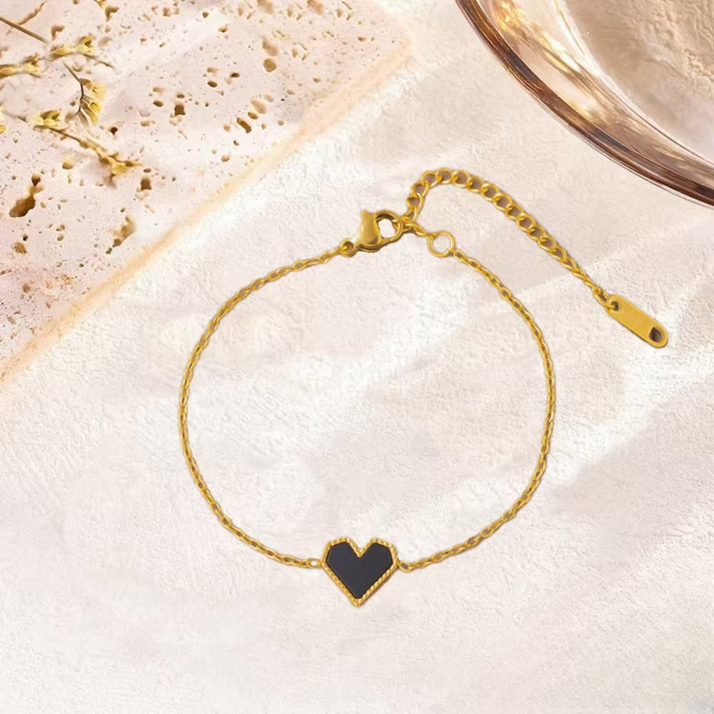Set de Joyas Corazón Elegante –Collar, Pulsera, Anillo y Pendientes de Corazón ❤
