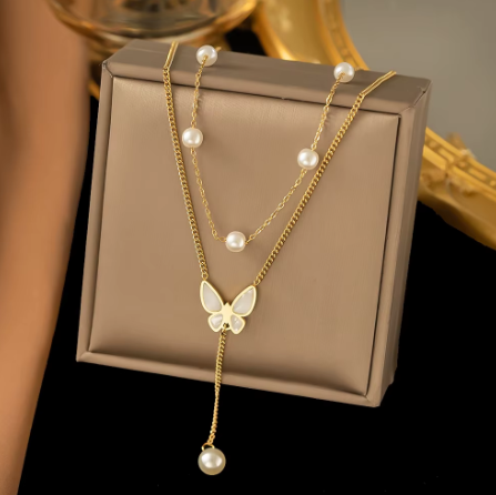 ✨ Collares Exclusivos – Mariposas, Corazones, Tréboles y Perlas ✨