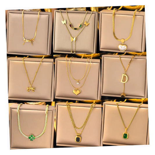 ✨ Collares Exclusivos – Mariposas, Corazones, Tréboles y Perlas ✨ - Prestige Luxe