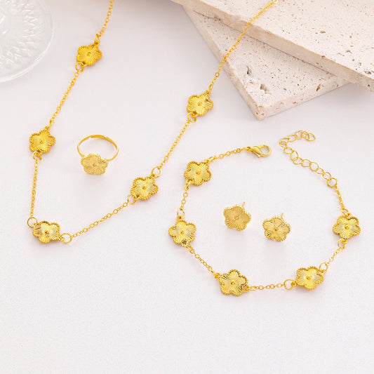 Esencia de Glamour – Set de collar, pulsera, anillo y pendientes 👑 - Prestige Luxe